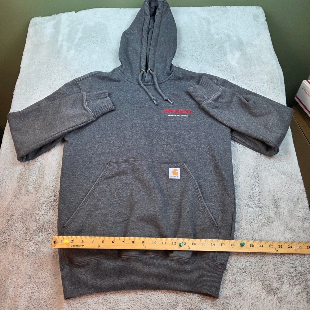Carhartt Cotton Blend Hoodie Men S Rain Defender Bergey's Logo Original Fit Gray